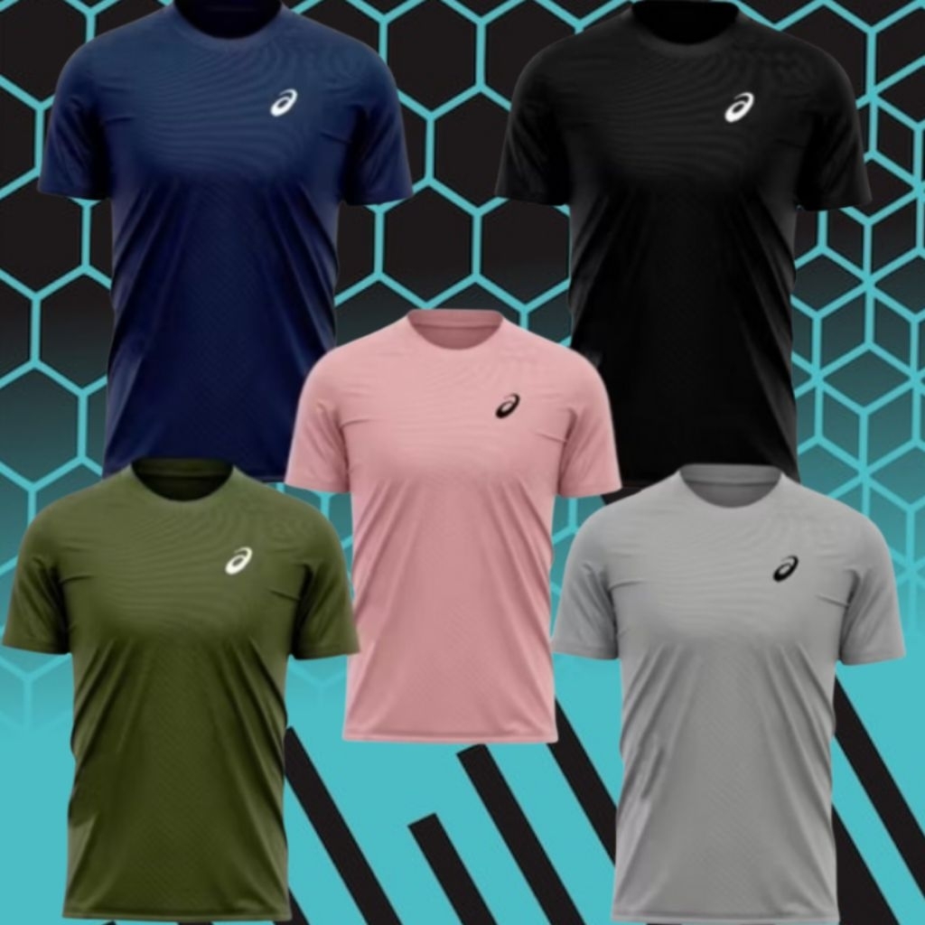 Kaos jersey running polos dry fit pria dan wanita size L XL XXL