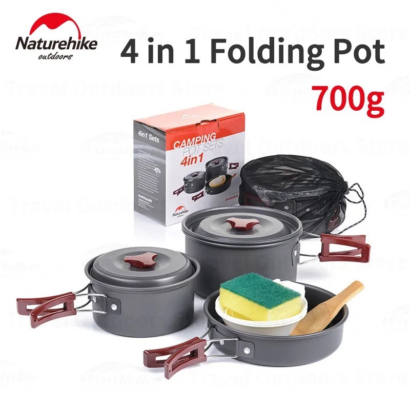 Alat Masak Camping Naturehike NH15T203-G Nesting Cooking Set 2-3P