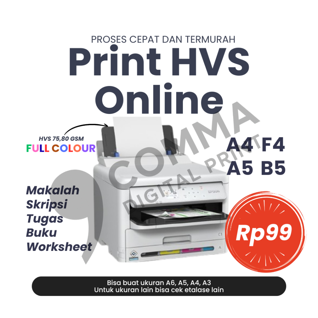 PRINT HVS A4 ONLINE BERWARNA DOKUMEN SKRIPSI TESIS PROPOSAL TUGAS WORKSHEET PRINT ONLINE MURAH CEPAT