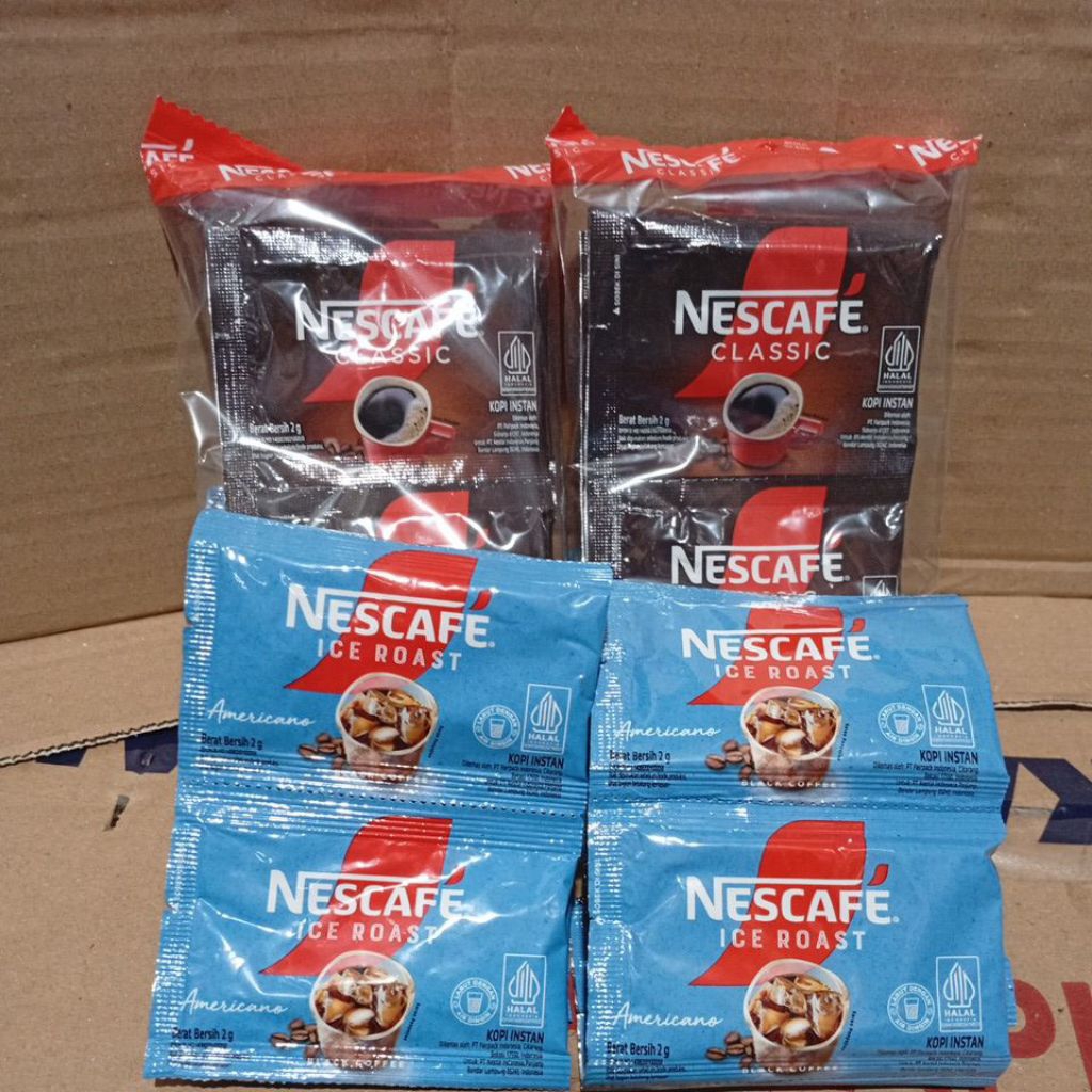 NESCAFE CLASSIC KOPI INSTAN TANPA GULA ISI 10 SACHET PER RENCENG