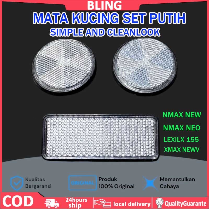 【COD】Mata kucing kotak Thailand model putih mata kucing xmax mata kucing forza mata kucing nmax mata