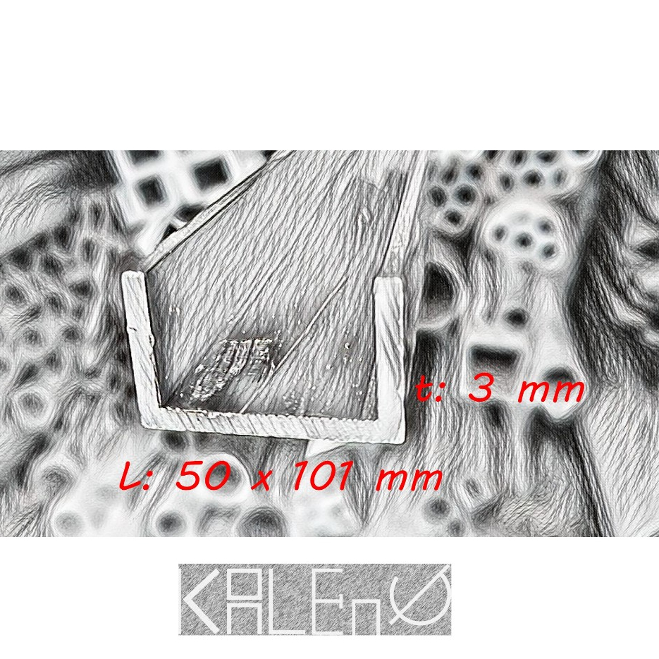 U Channel Aluminium (2" x 4") 50 x 101 x 3 mm