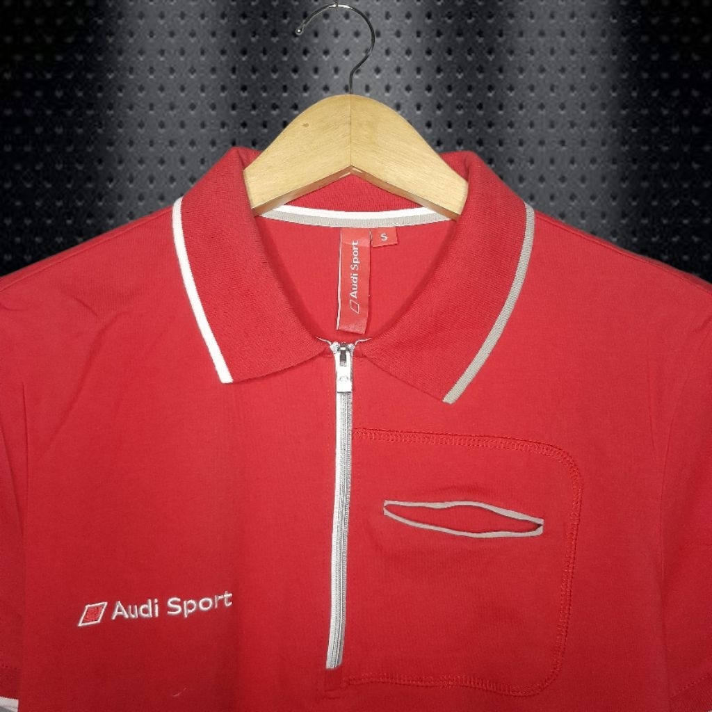 AUDI MOTORSPORT HERREN DTM HALF ZIPPER  Pria, Atasan Half Zipper Pria