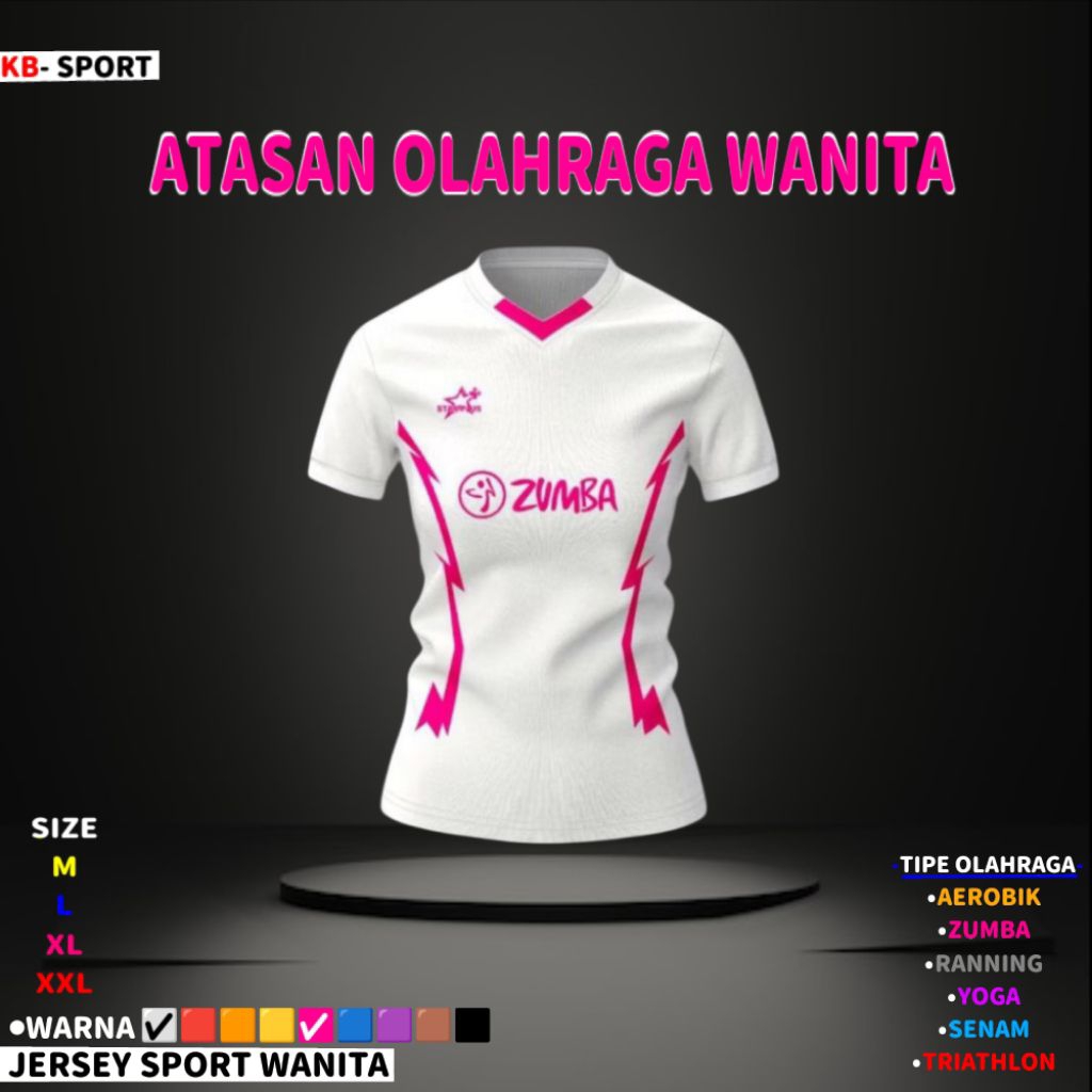 Atasan olahraga cewek baju,zumba, aerobik, senam,jogging,ranning