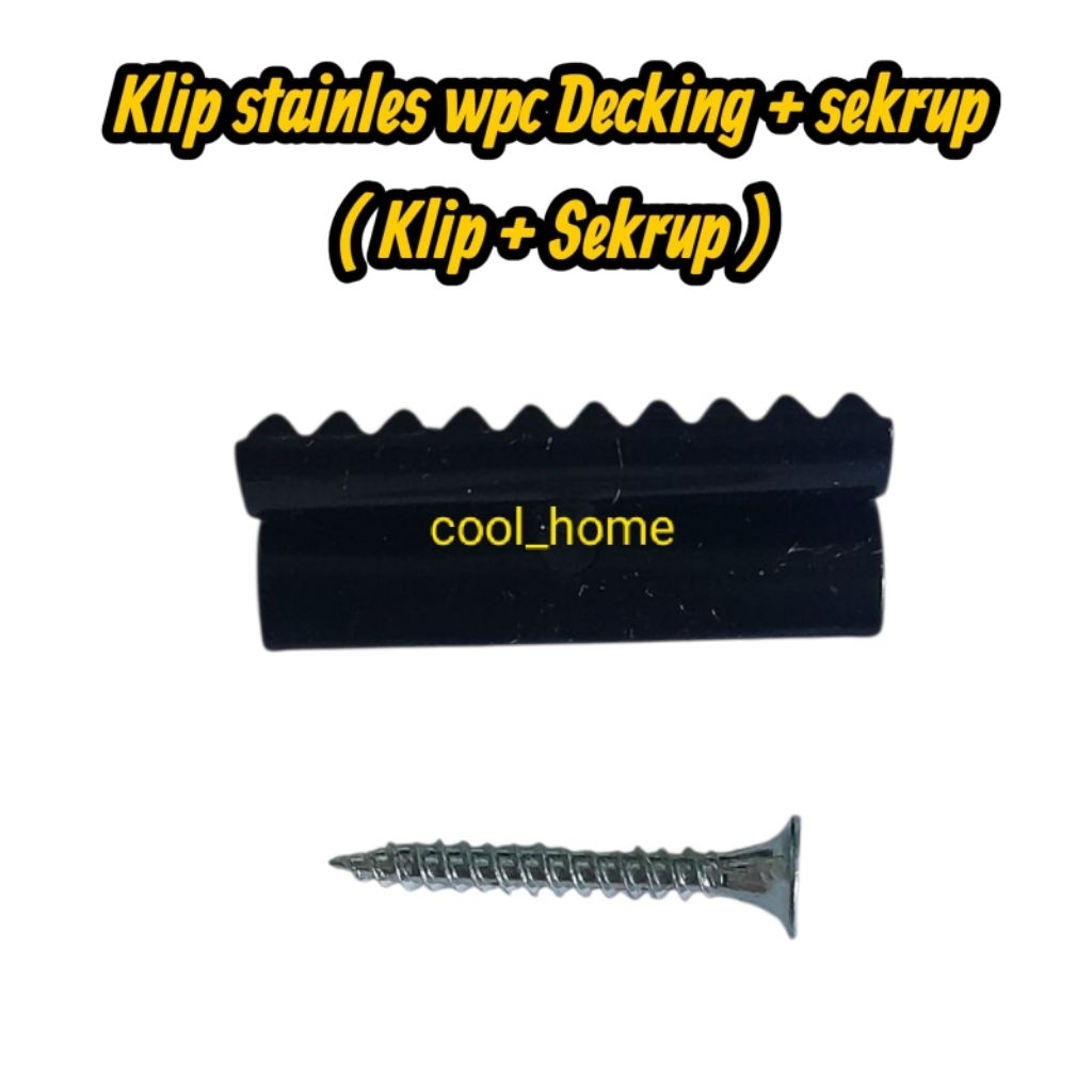 Klip stainless wpc Decking + sekrup