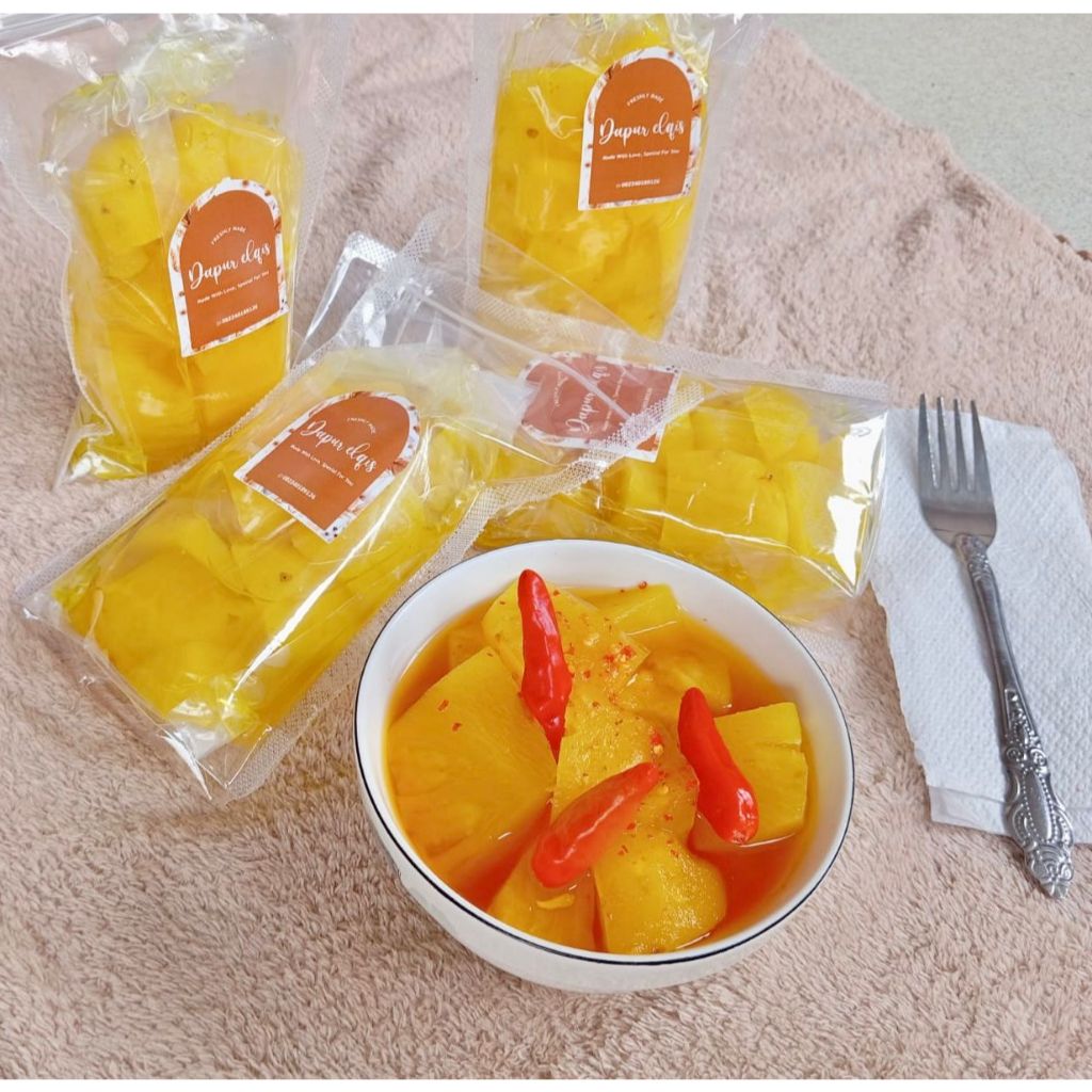 Manisan/Asinan Buah Nanas Madu  Khas Cianjur Kemasan 250gr by Dapur ElQis