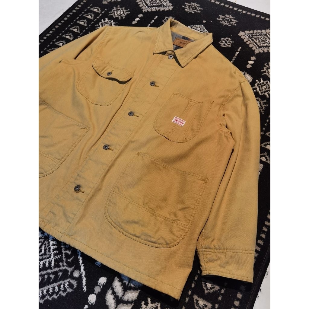 vtg chore jacket levis blanket