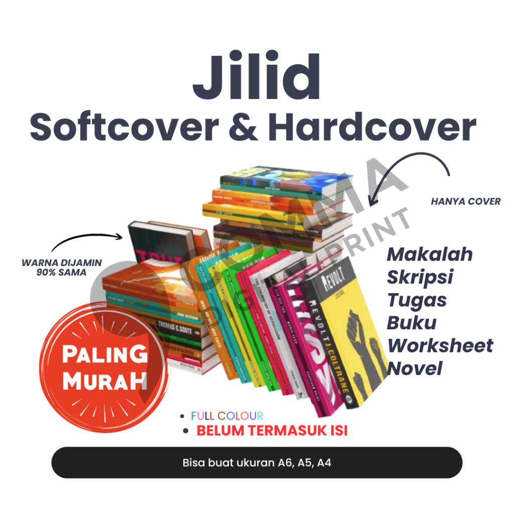 JILID COVER SOFTCOVER HARDCOVER BUKU SKRIPSI TESIS CEPAT MURAH