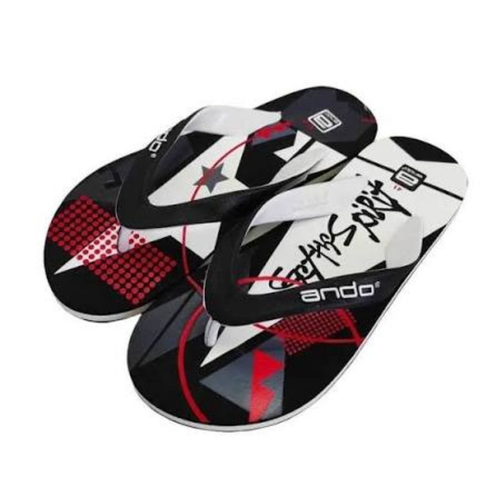 SANDAL JEPIT ANDO SUPER 06 WARNA BIRU HITAM MERAH COKLAT