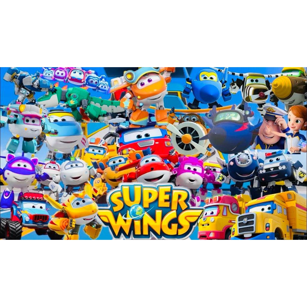 Mainan Anak Robot Action Figure ( Super Wings ORIGINAL ) Mainan Anak Transformasi Robot jadi pesawat
