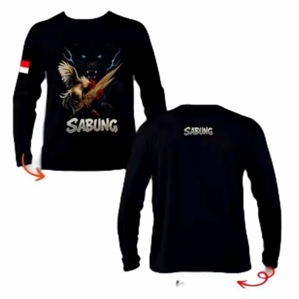 Kaos Lengan Panjang Sabung Ayam Kaos Distro Unisex