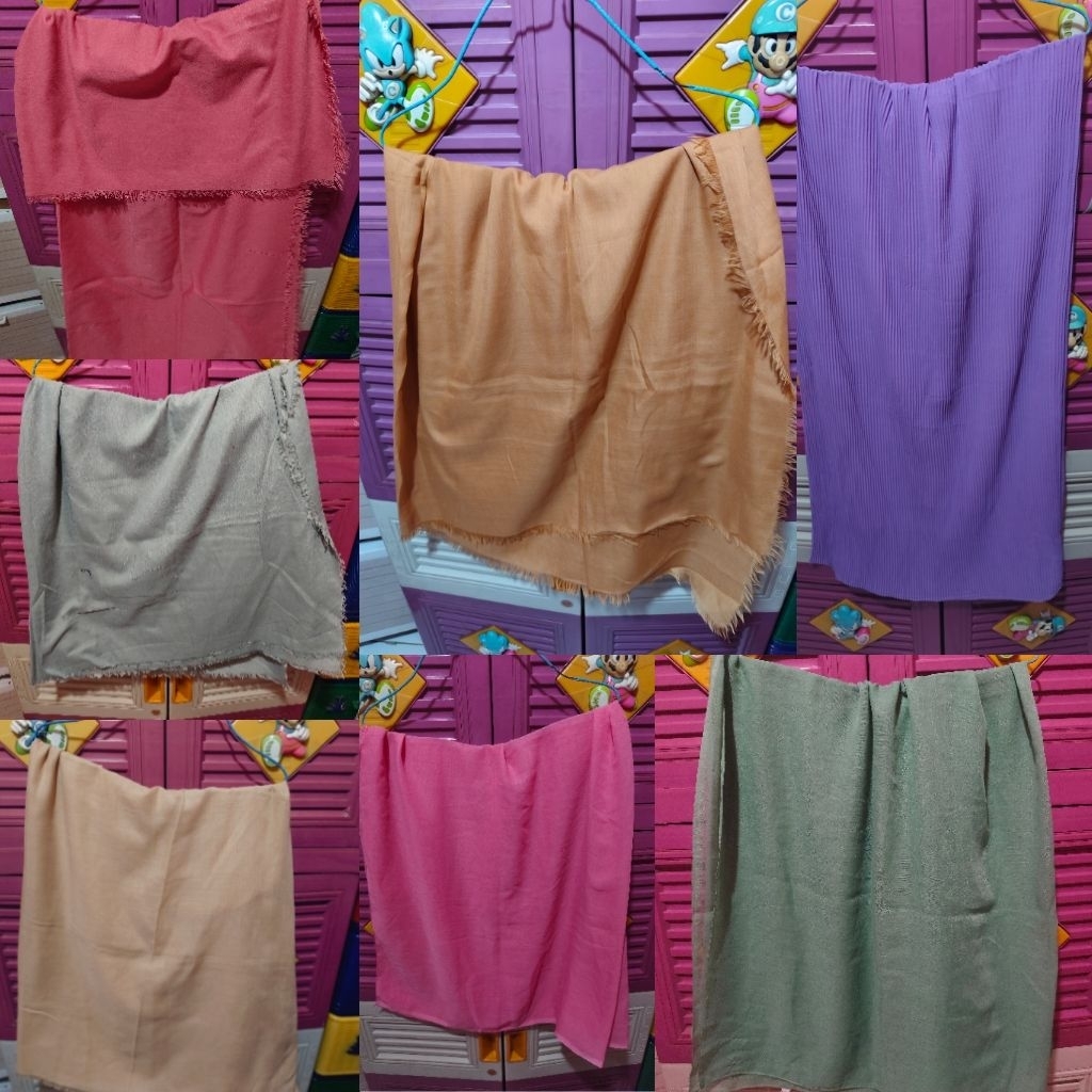 Prelovedku / Jilbab Kerudung Segiempat Plisket / Jilbab Pashmina Plisket