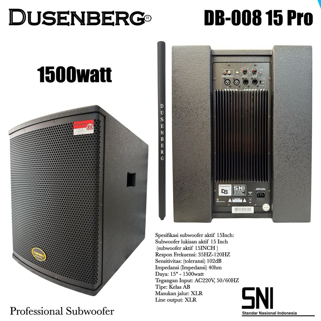 Subwoofer Aktif 15in Dusenberg DB-008 15PRO Original