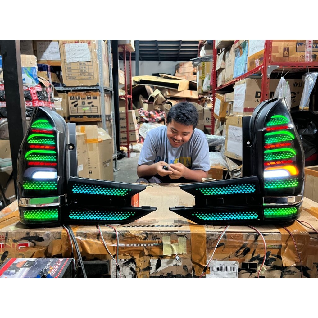 Stoplamp Grand Avanza Xenia 2019-2021 Custom Smoke RGB Matrix Padlepop