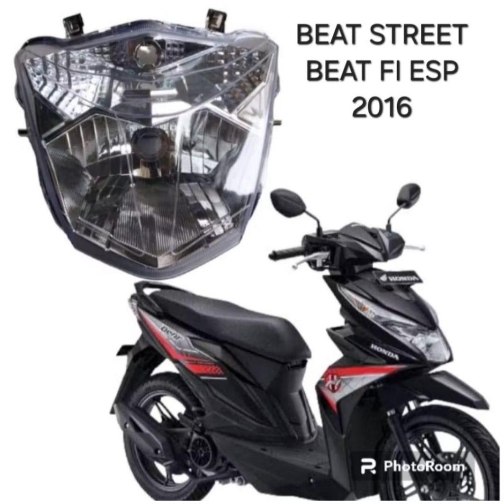 REFLEKTOR LAMPU DEPAN BEAT FI ESP STREET 2016 MERK WIN