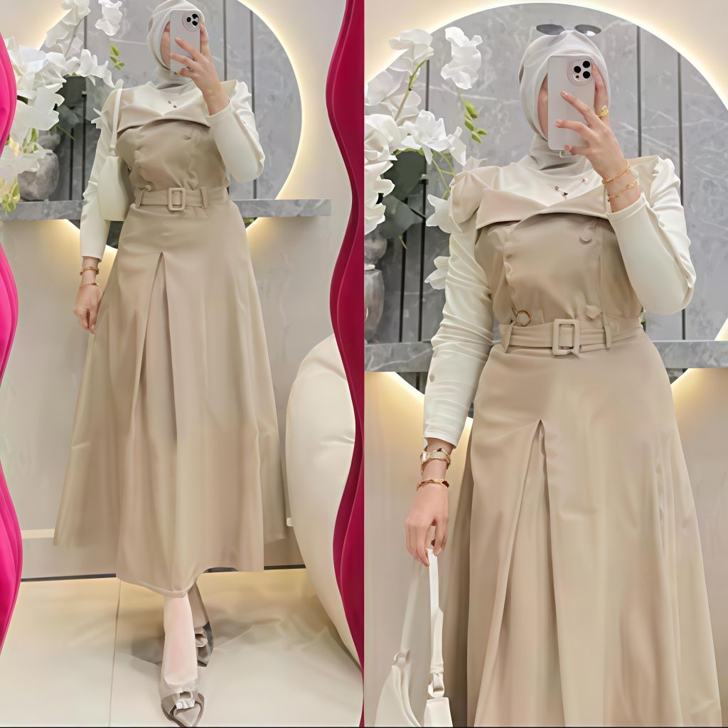 Atasan Bawahan Perempuan 1Set Adem Swetelan Wanita Idul Adha One Set Kekinian Setcel Baqju Wanset Cr