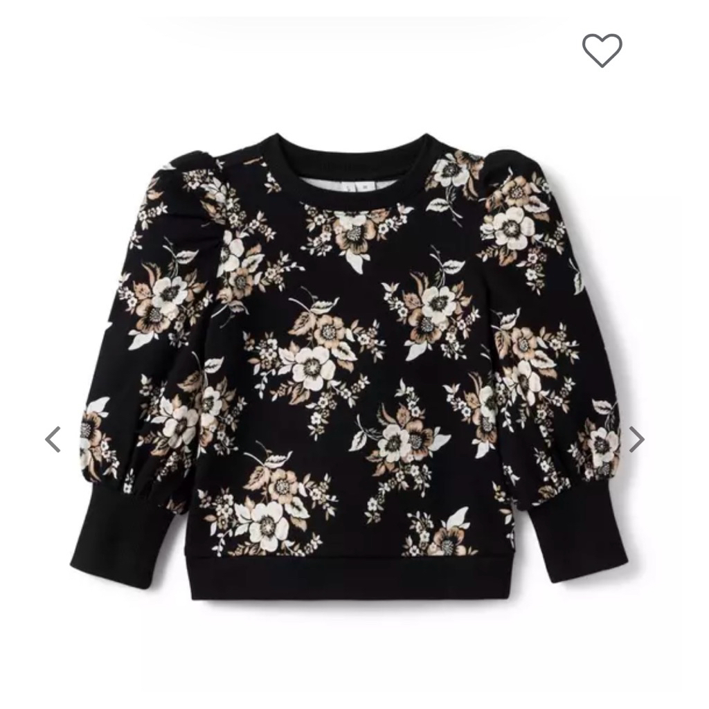 Floral Puff Sleeve French Sweatshirt Janie and Jack