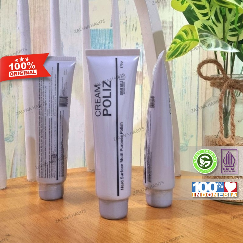 CREAM POLIZ 175 GR - PEMBERSIH KERAK AIR DAN NODA PADA STAINLESS STEEL - KERAN AIR - BATH TUB - SHOW