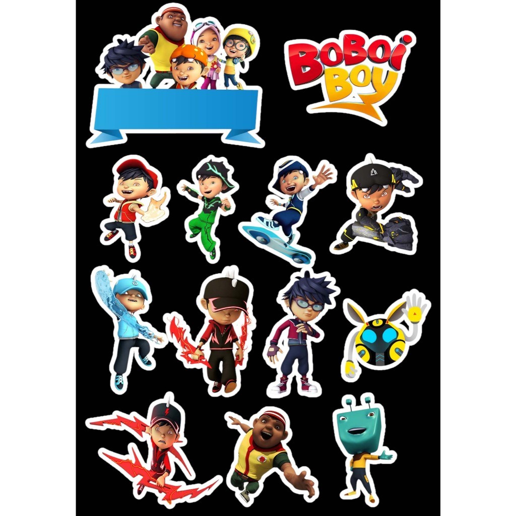 Topper Kue Ulang Tahun Karakter Lucu BOBOIBOY | Hiasan Kue Custom Nama