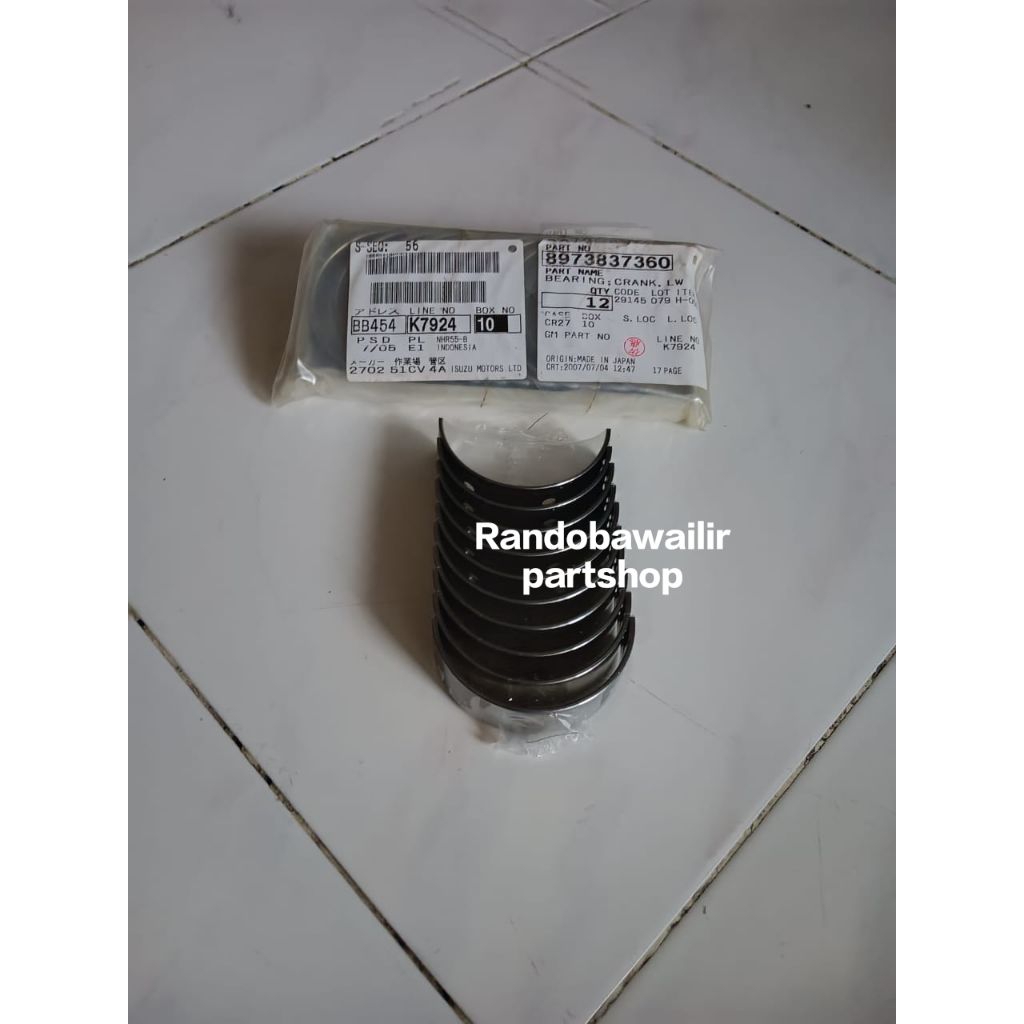 Main bearing meal duduk isuzu D-max original harga lelang