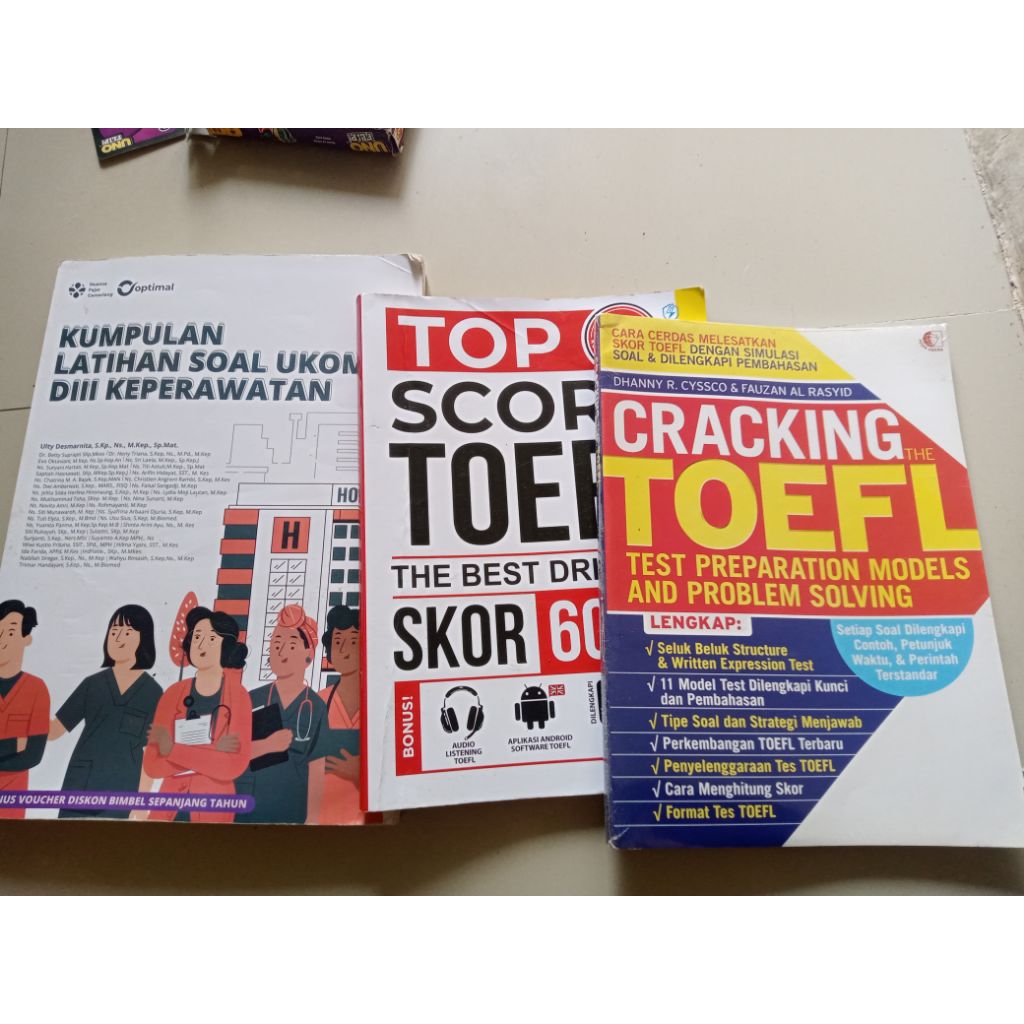 Buku Preloved || TOEFL Preloved || Buku Latihan UKOM Keperawatan Preloved