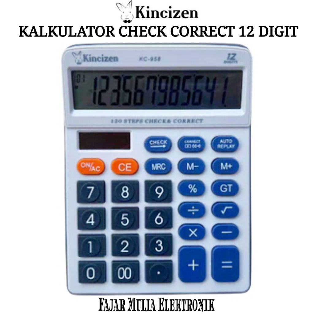 

Kalkulator Kincizen 12 Digit Check & Correct