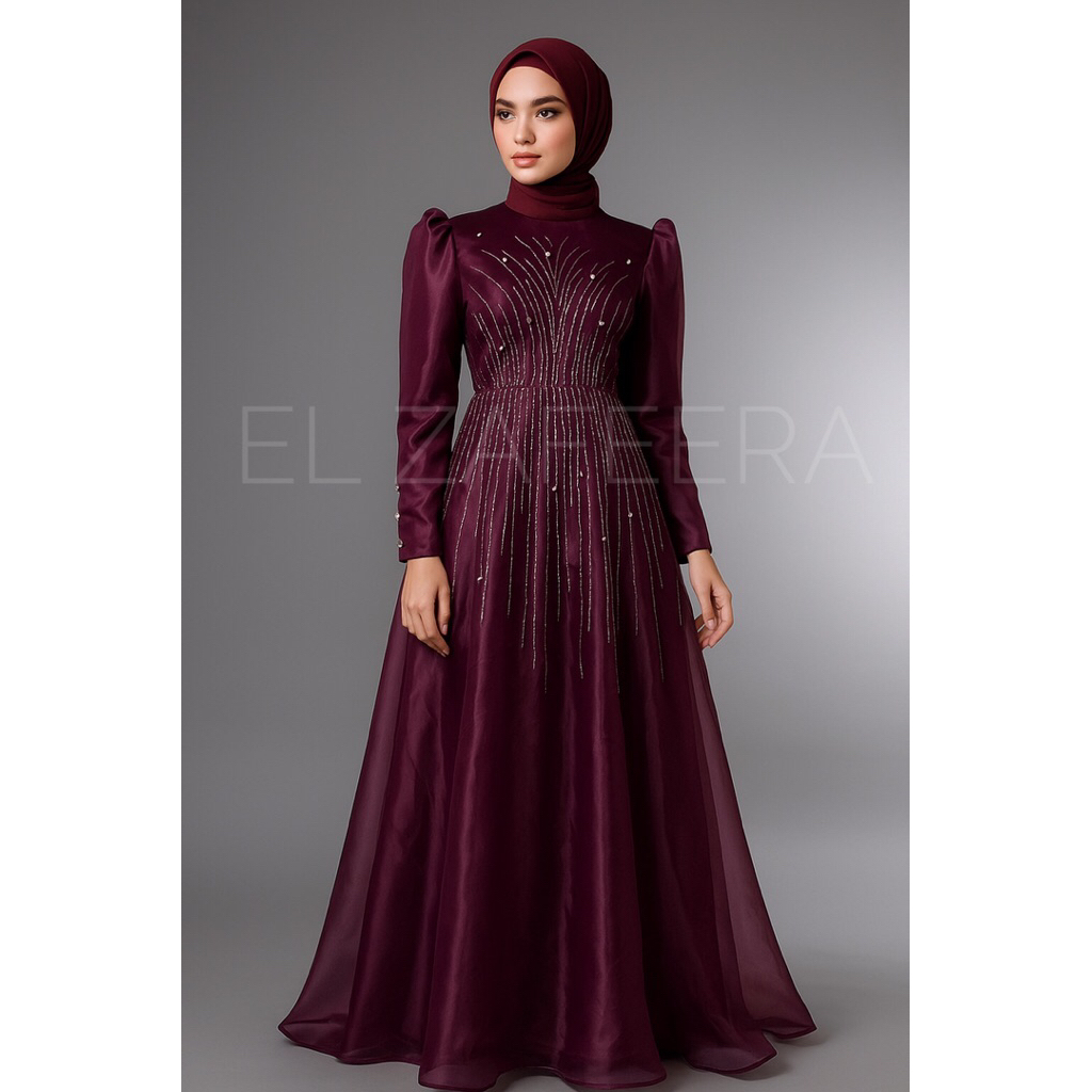 GAUN MEWAH PREMIUM, GAUN NIKAH, BAJU NIKAH, GAUN KONDANGAN, GAUN PESTA HIJAB, GAUN PESTA SYARI