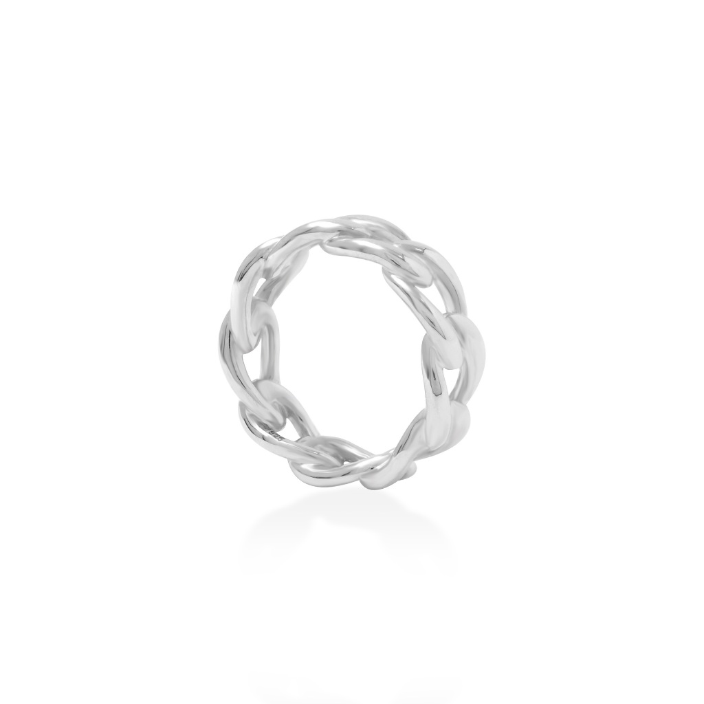 [Original Cincin Perak 925] Cincin Rantai Large Perak Koleksi Cuban Sterling Silver 925