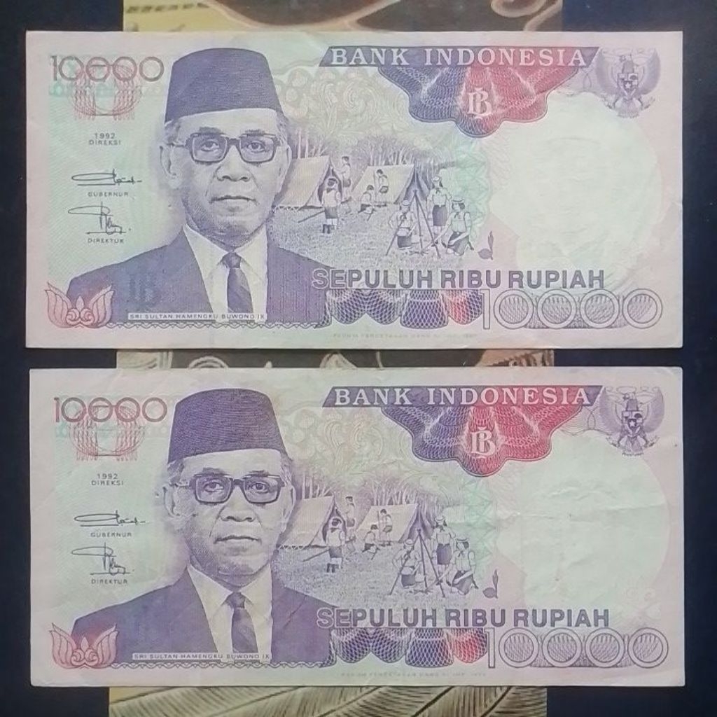 UANG KUNO 10.000 RUPIAH TAHUN 1992 SRI SULTAN HAMENGKUBUWONO IX