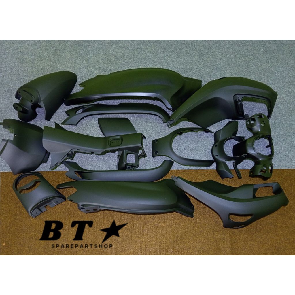 Paketan full ful set body bodi honda Scoopy 2025 new K2F hitam doff dop original
