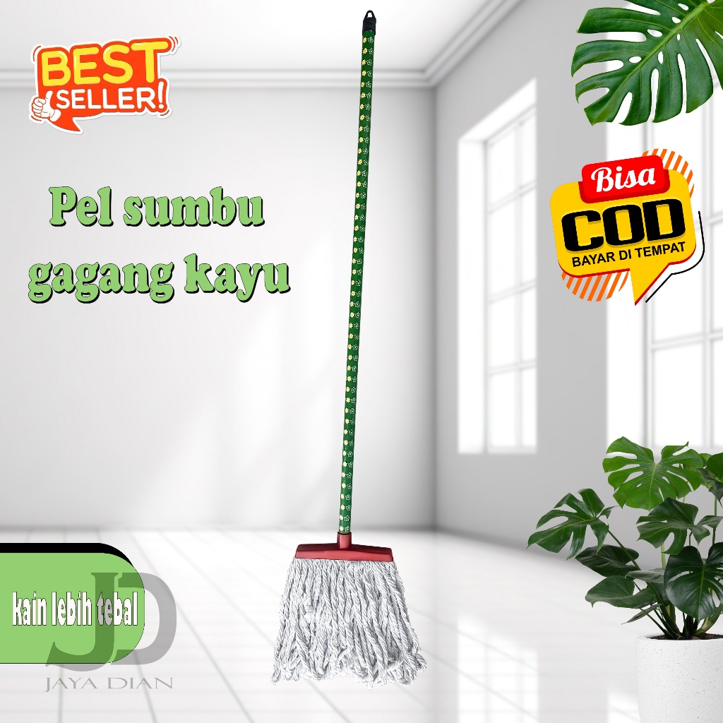 Pel Lantai Gagang Kayu / Pel Lantai Sumbu