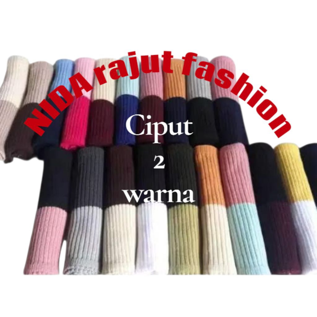 paket 1 kodi 20 pcs Ciput rajut 2warna inner bandana