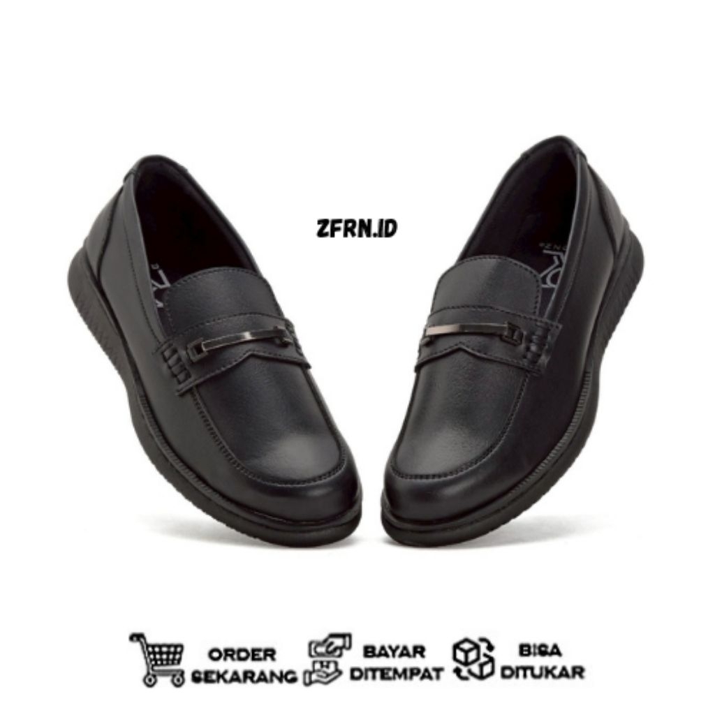 ZFRN Bryant Sepatu Slip On Pria Casual Kulit Semi Formal Kerja Kantor Kuliah Kondangan