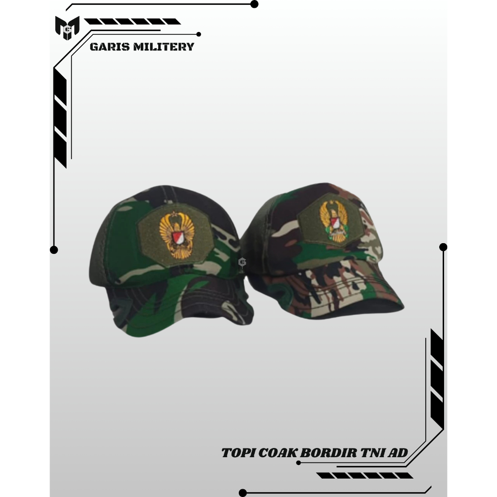 TERMURAH TOPI COWAK BORDIR TNI AD NKRI DAN MALVINAS COD / TOPI TNI AD