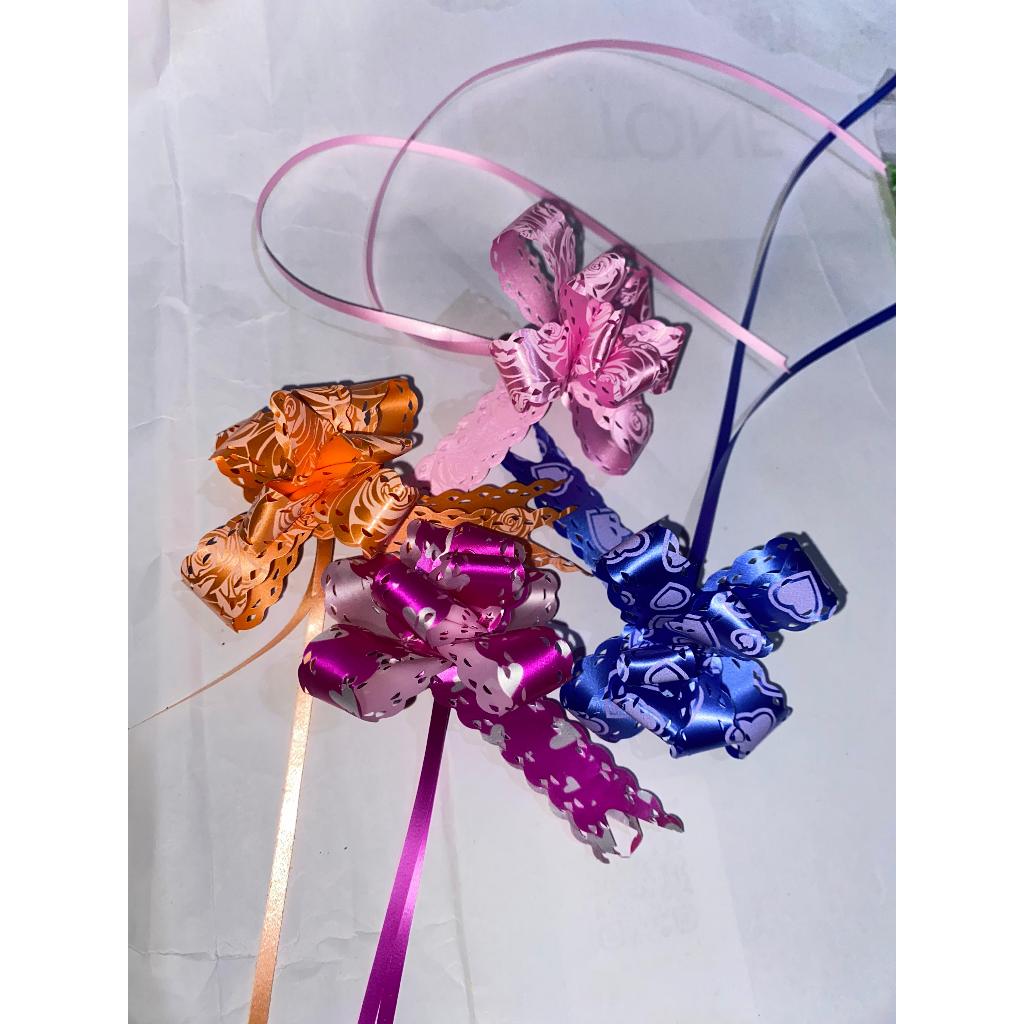 PITA TARIK 30CM ISI 10 Pita Bunga Tarik Pita Kado Bunga Hiasan Kado Pita Serut Buat Kado