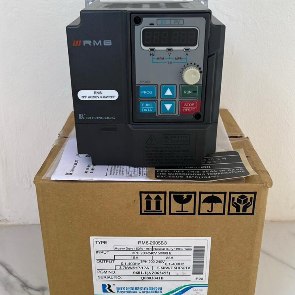 Inverter Rhymebus RM6-2005B3 3PH 3,7KW/5HP 220V Original