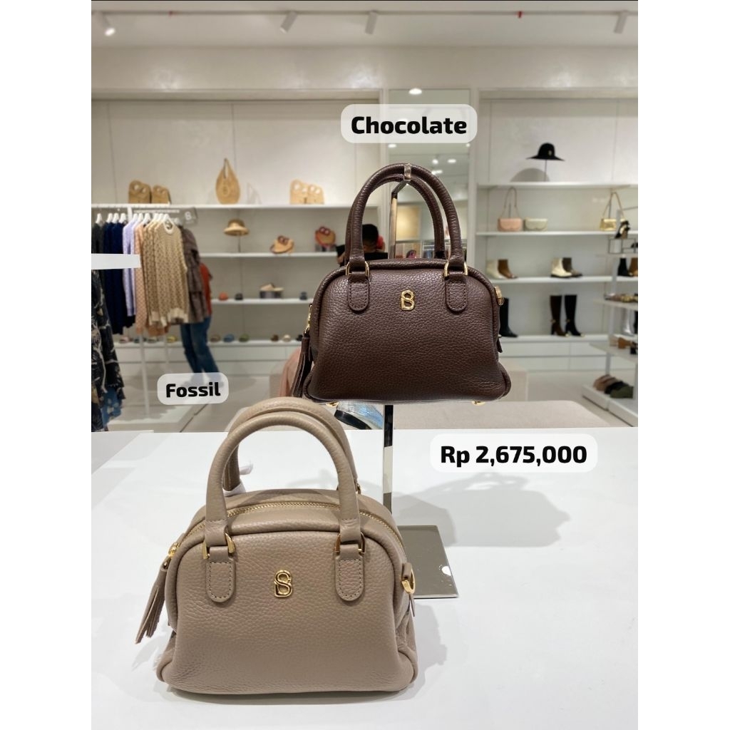 PL JANE BAG - FOSSIL  BUTTON SCARVES