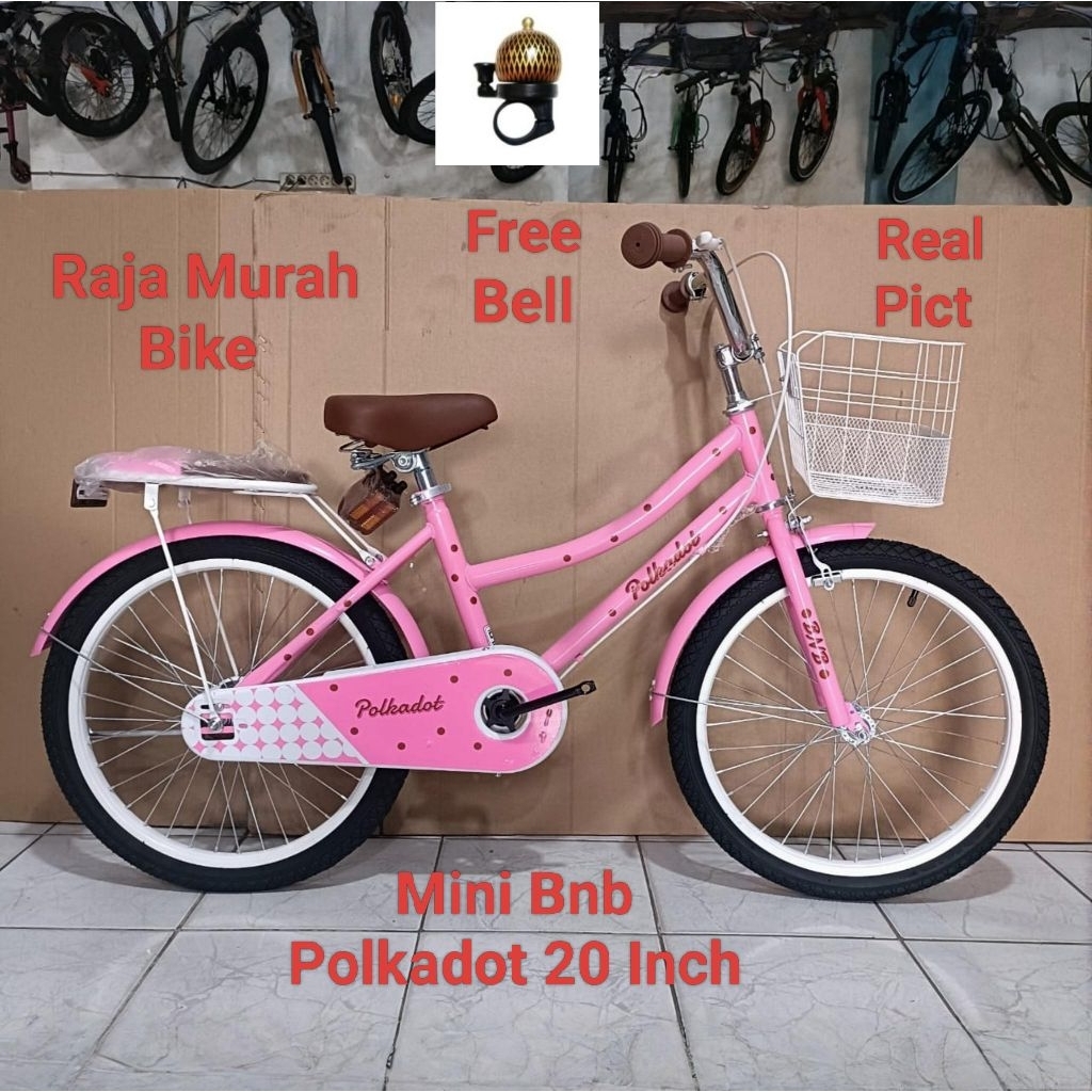 Sepeda Anak Perempuan Mini 20 Inch Bnb Polkadot Sepeda Mini 20 Inch Bnb Polkadot Sepeda Keranjang