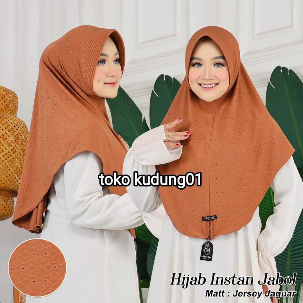 toko kudung01 hijab bergo jaguar jabol hijab motif timbul jilbab instan