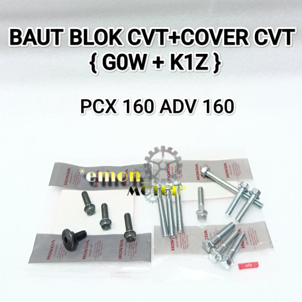 BAUT BLOK CVT + COVER CVT HONDA { G0W + K1Z } PCX 160 ADV 160 BAUD FLENGBOL HIGH QUALITY