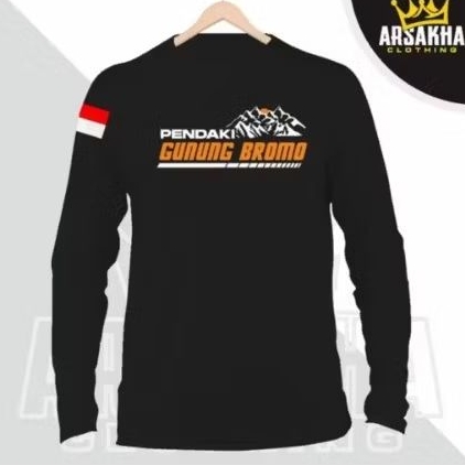 kaos pendaki gunung bromo - lengan panjang - sablon dtf