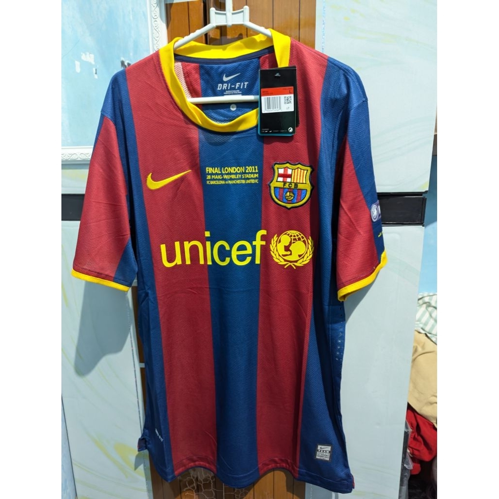 jersey Barca 2010/11 Home Final UCL Player Issue