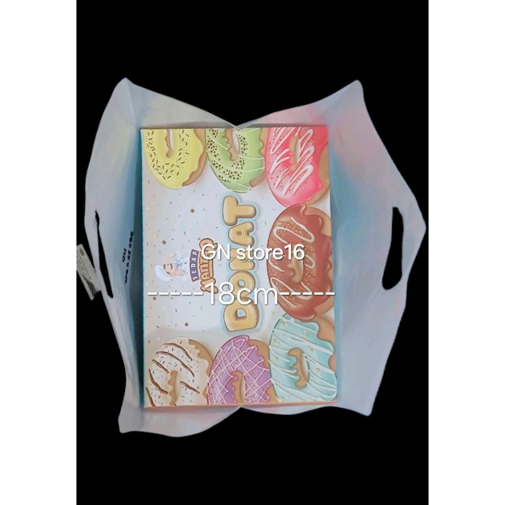 Kantong Plastik Kresek HD Ukuran 28×32×045 Untuk 1 Bok Donat Isi 6 pcs