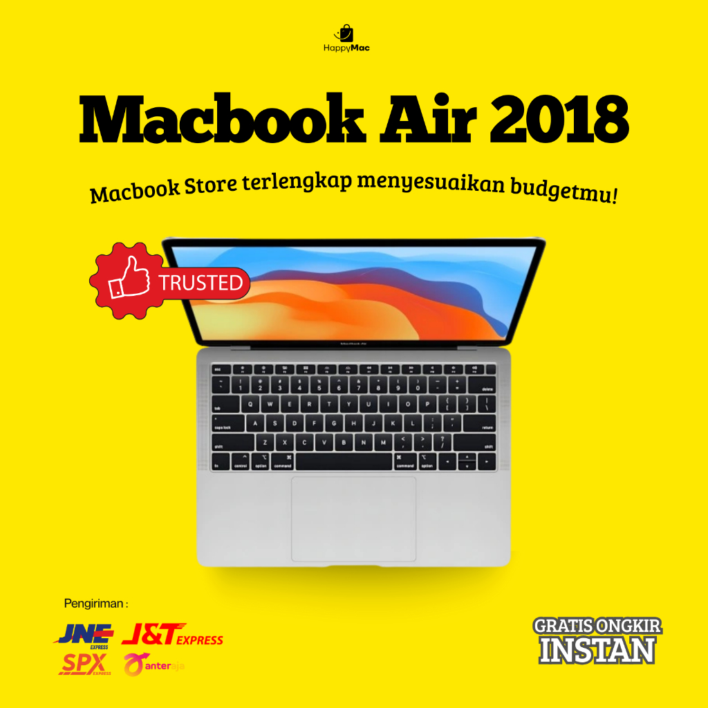 MacBook Air Retina 2018 13 Inch i5 SSD 128 256 512GB Second Bergaransi Space Grey Silver Gold
