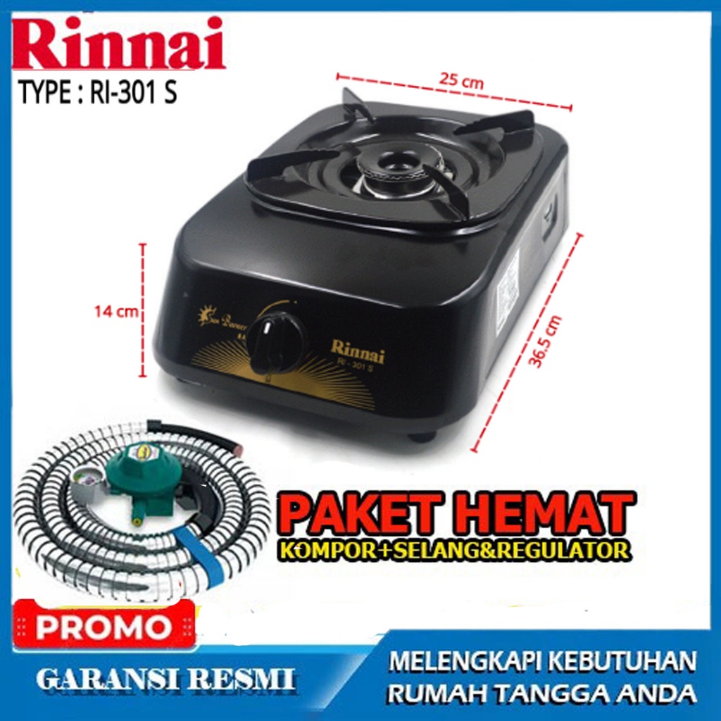 Rinnai kompor gas satu tungku RI 301S / Kompor Rinnai 1 Tungku RI 301 S RI301S