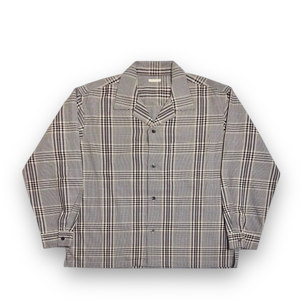 Global Uniqlo Open Collar Plaid Shirt