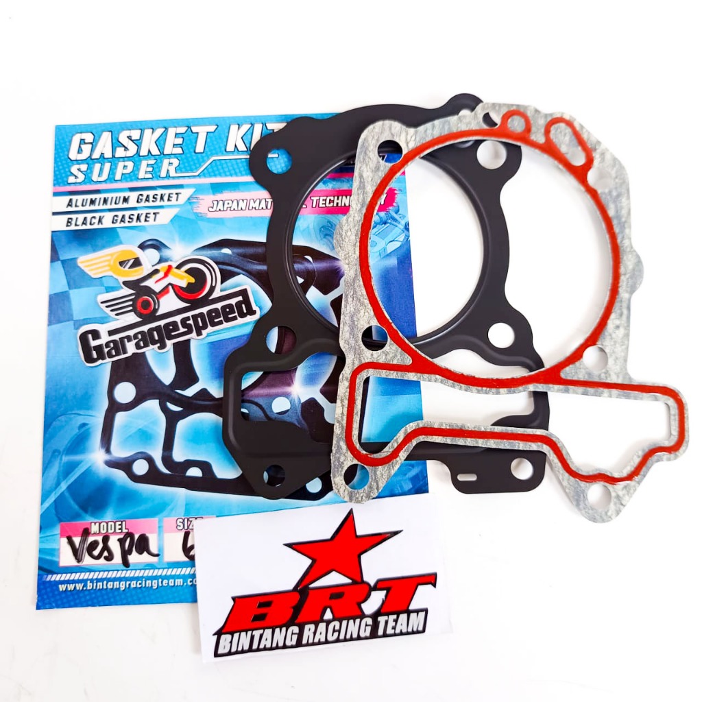 GASKET PAKING BLOK & HEAD BRT VESPA 63