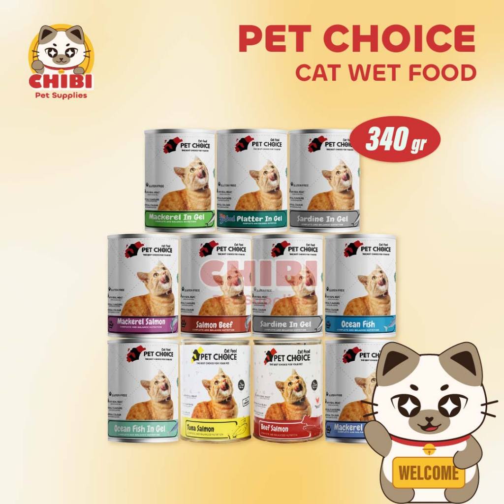 Pet Choice Cat 340 gr - Makanan Kucing Basah Kaleng Wet Food