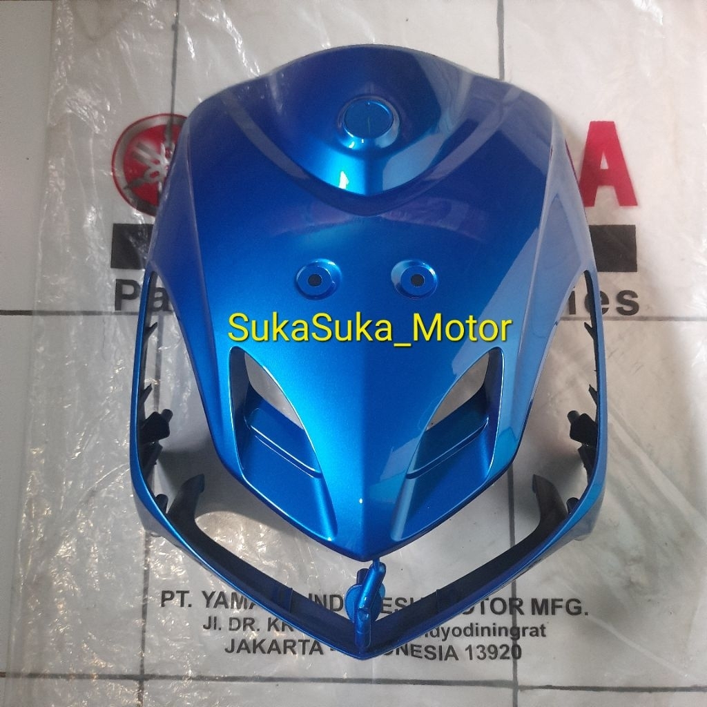 Panel Tameng Dada Depan Mio Smile Biru Metallik Blue MC Ori Ygp | 28D-F8311-00-P3