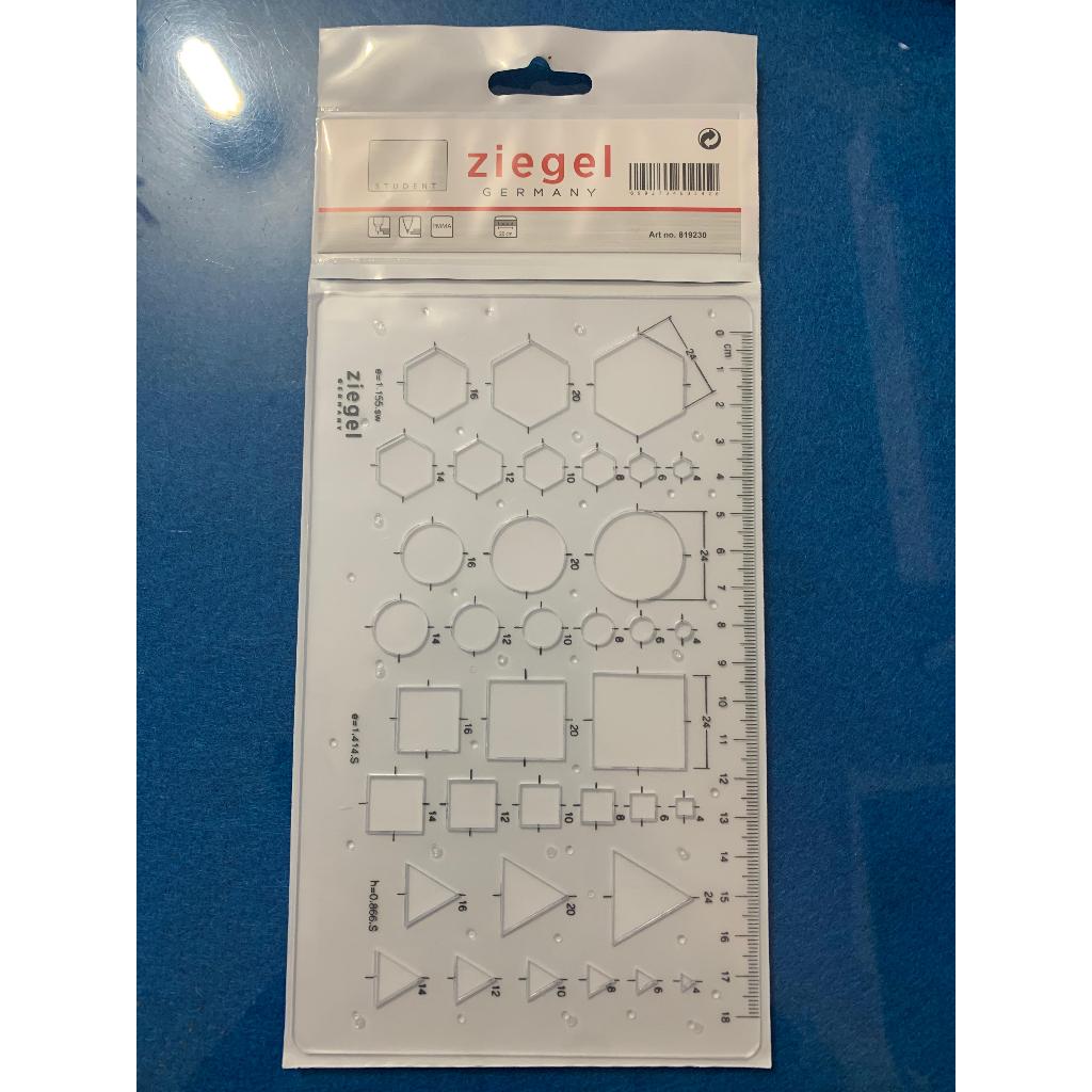 ZIEGEL TEMPLATE RULER | PENGGARIS CETAKAN GEOMETRI | ART NO. 819230